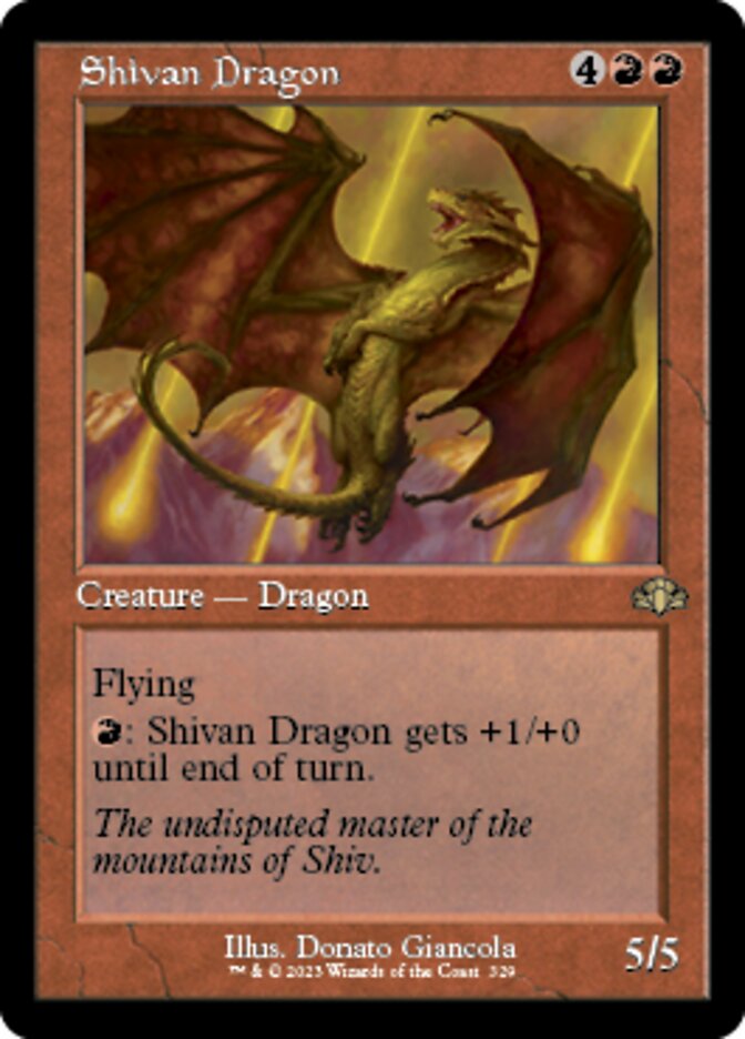 Shivan Dragon (Retro) [Dominaria Remastered] | Exor Games Bridgewater