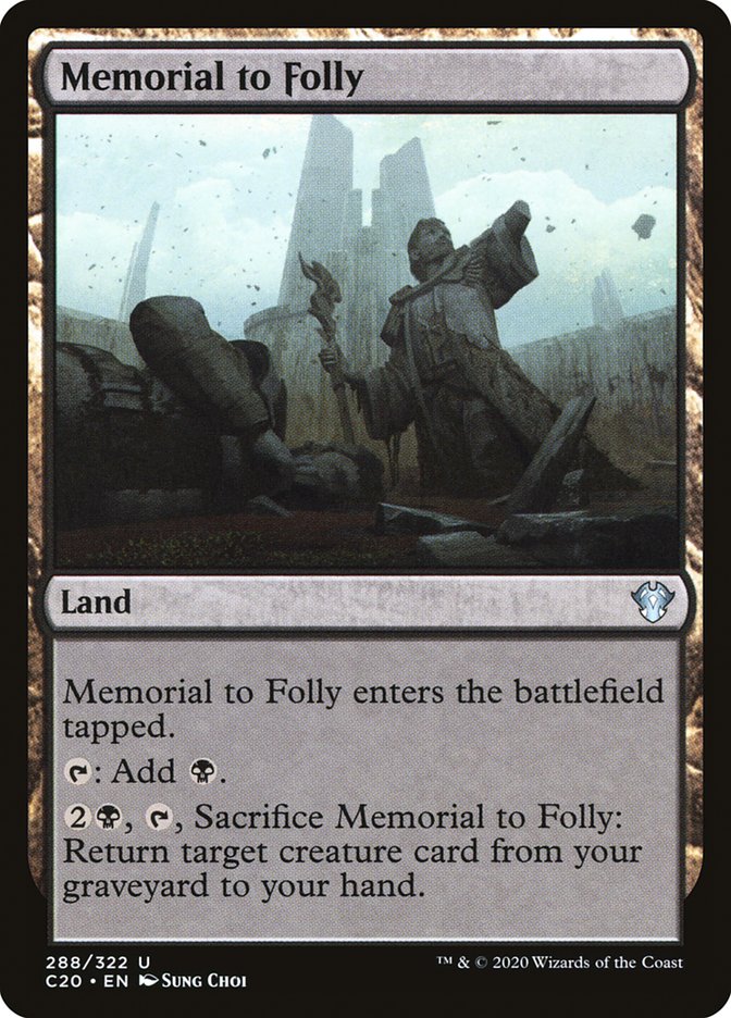 Memorial to Folly [Commander 2020] | Exor Games Bridgewater