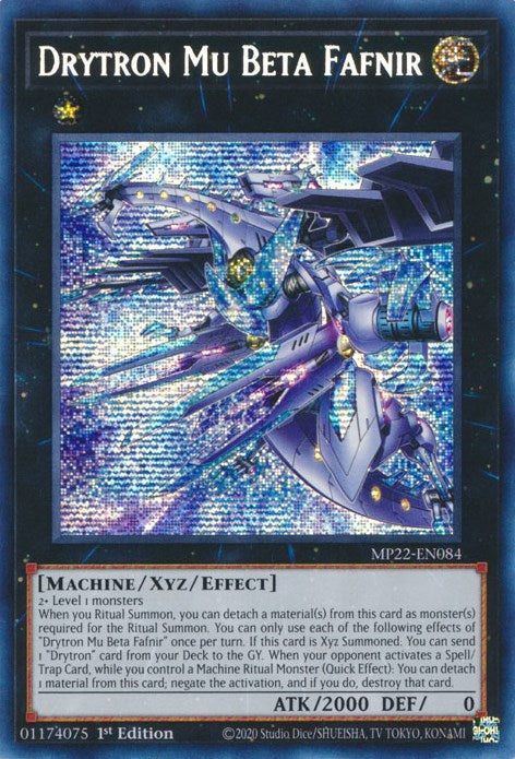 Drytron Mu Beta Fafnir [MP22-EN084] Prismatic Secret Rare | Exor Games Bridgewater