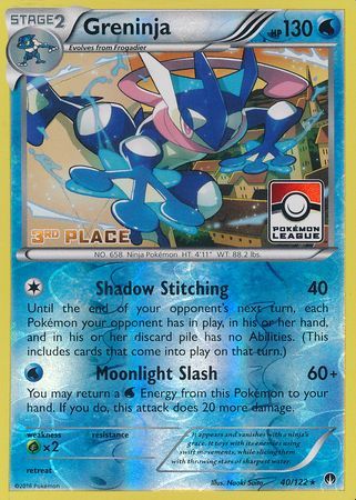 Greninja (40/122) (League Promo 3rd Place) [XY: BREAKpoint] | Exor Games Bridgewater