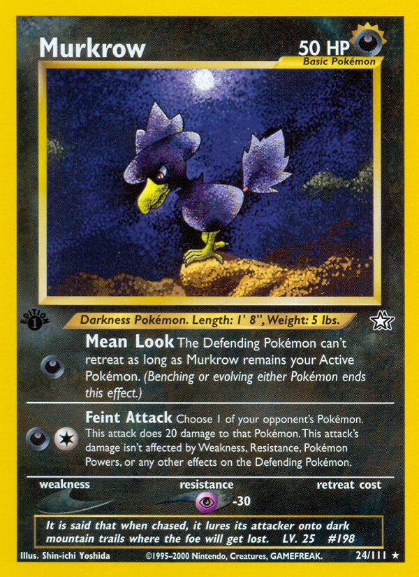 Murkrow (24/111) [Neo Genesis 1st Edition] | Exor Games Bridgewater