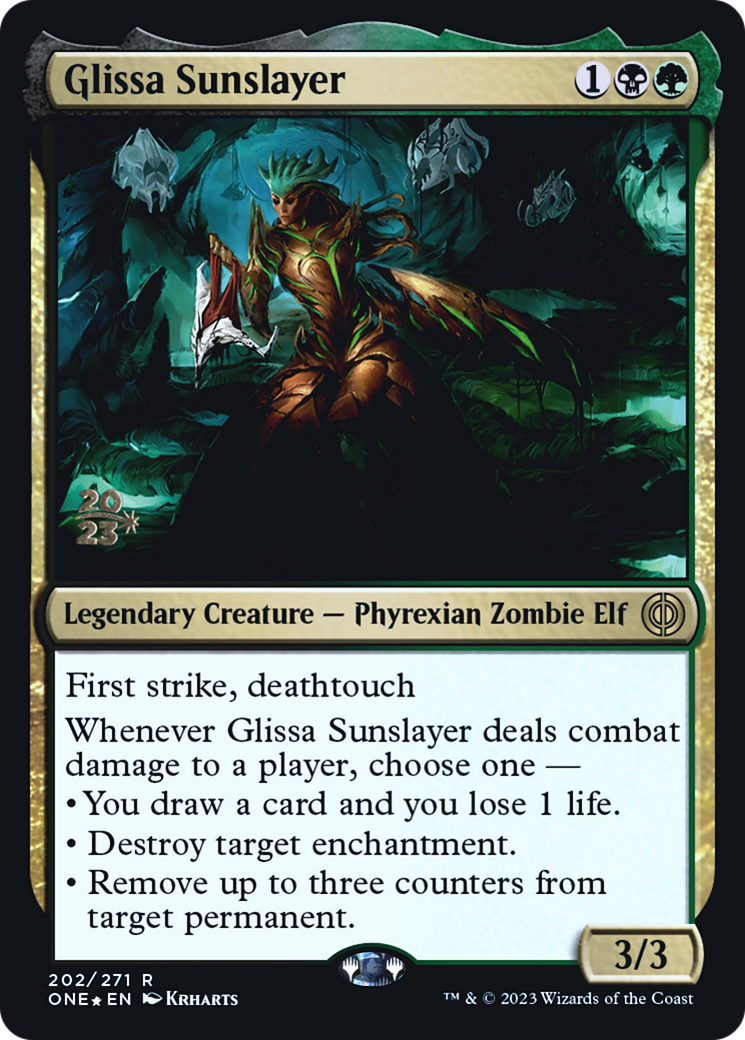 Glissa Sunslayer [Phyrexia: All Will Be One Prerelease Promos] | Exor Games Bridgewater