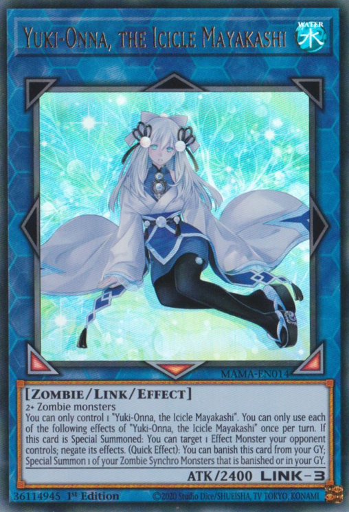 Yuki-Onna, the Icicle Mayakashi [MAMA-EN014] Ultra Rare | Exor Games Bridgewater