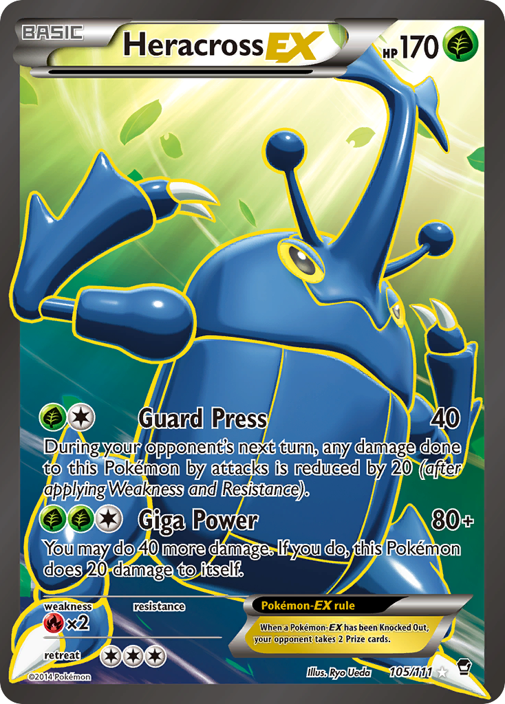 Heracross EX (105/111) [XY: Furious Fists] | Exor Games Bridgewater