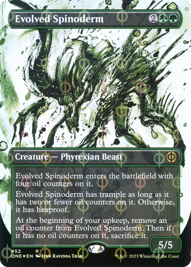 Evolved Spinoderm (Borderless Ichor Step-and-Compleat Foil) [Phyrexia: All Will Be One] | Exor Games Bridgewater