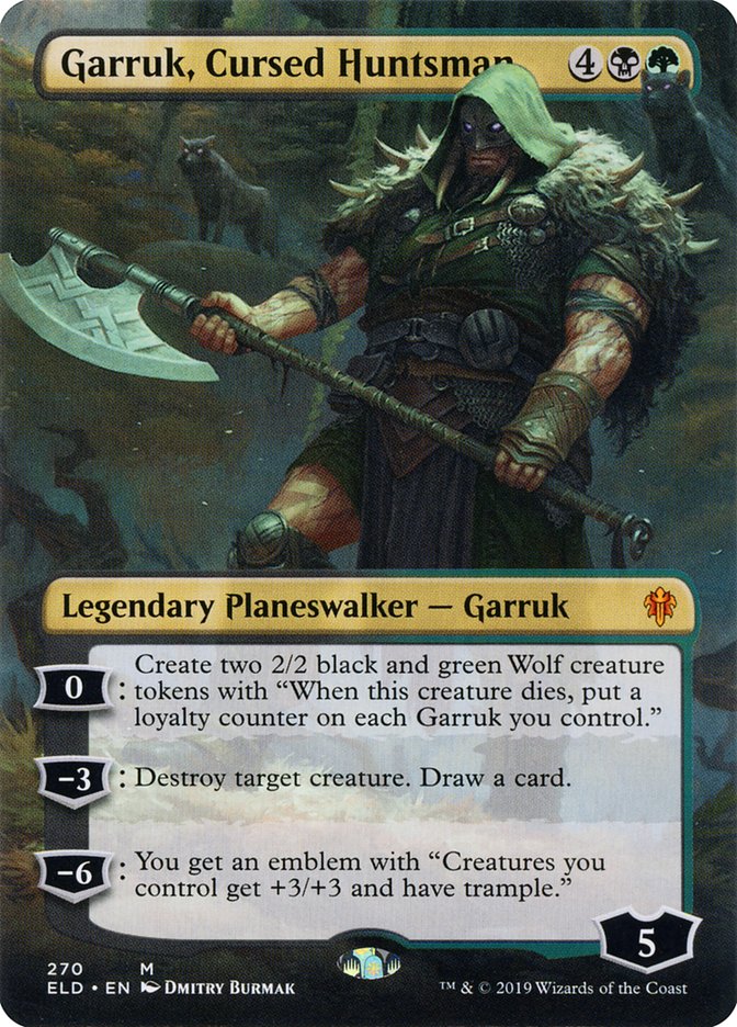 Garruk, Cursed Huntsman (Borderless) [Throne of Eldraine] | Exor Games Bridgewater