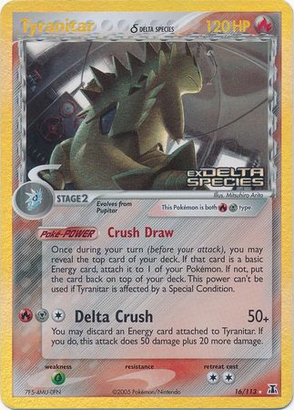 Tyranitar (16/113) (Delta Species) (Stamped) [EX: Delta Species] | Exor Games Bridgewater