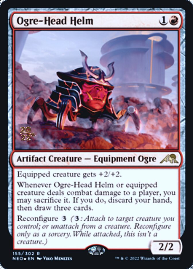 Ogre-Head Helm [Kamigawa: Neon Dynasty Prerelease Promos] | Exor Games Bridgewater