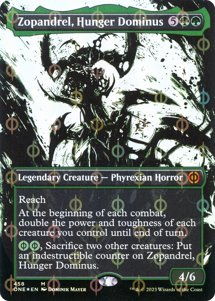 Zopandrel, Hunger Dominus (Borderless Ichor Step-and-Compleat Foil) [Phyrexia: All Will Be One] | Exor Games Bridgewater
