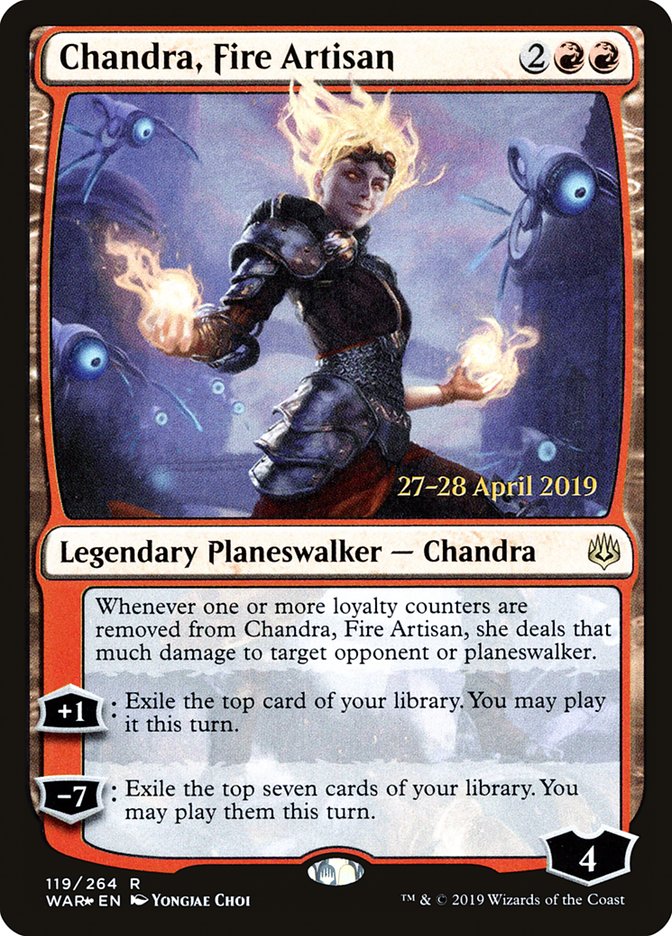 Chandra, Fire Artisan  [War of the Spark Prerelease Promos] | Exor Games Bridgewater