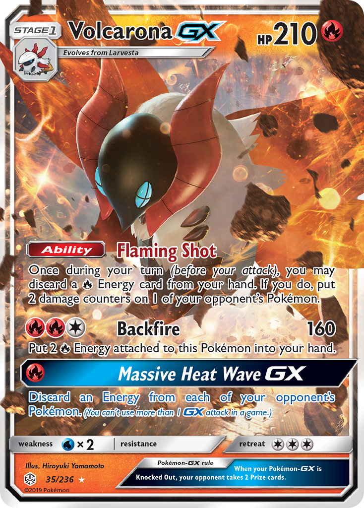 Volcarona GX (35/236) [Sun & Moon: Cosmic Eclipse] | Exor Games Bridgewater