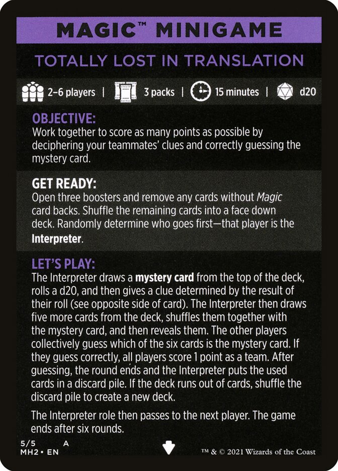 Totally Lost in Translation (Magic Minigame) [Modern Horizons 2 Minigame] | Exor Games Bridgewater