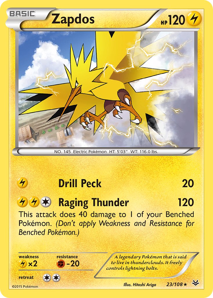 Zapdos(23/108) (Theme Deck Exclusive) [XY: Roaring Skies] | Exor Games Bridgewater