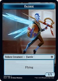 Faerie // Food (15) Double-sided Token [Throne of Eldraine Tokens] | Exor Games Bridgewater