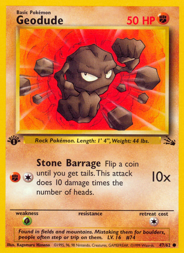 Geodude (47/62) [Fossil 1st Edition] | Exor Games Bridgewater