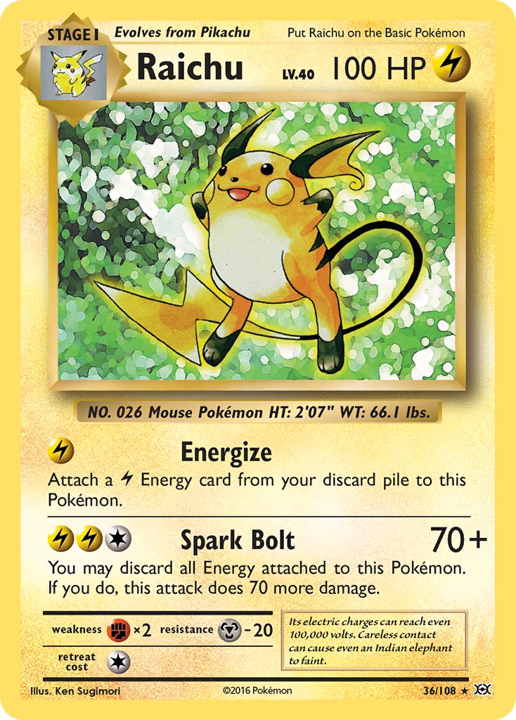 Raichu (36/108) [XY: Evolutions] | Exor Games Bridgewater