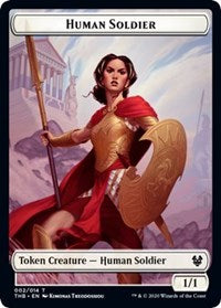 Human Soldier // Wall Double-sided Token [Theros Beyond Death Tokens] | Exor Games Bridgewater