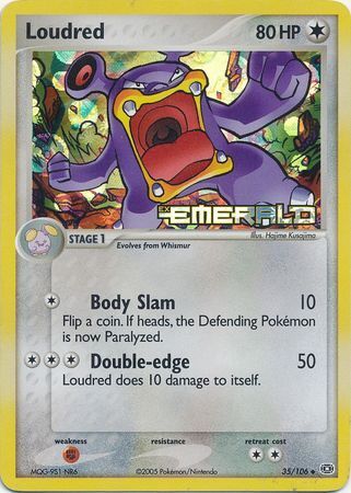 Loudred (35/106) (Stamped) [EX: Emerald] | Exor Games Bridgewater