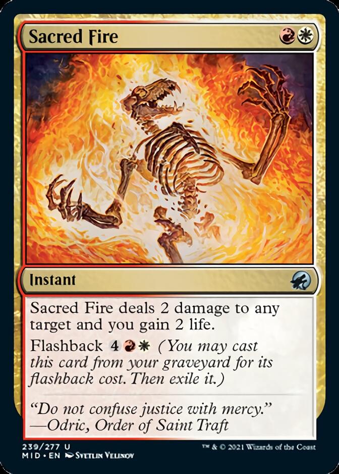 Sacred Fire [Innistrad: Midnight Hunt] | Exor Games Bridgewater