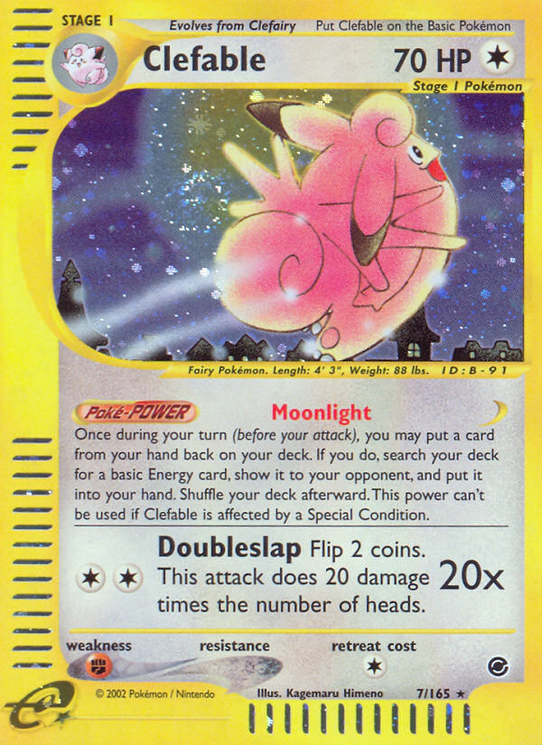 Clefable (7/165) [Expedition: Base Set] | Exor Games Bridgewater