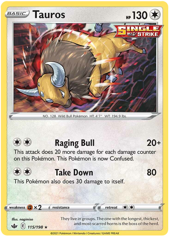 Tauros (115/198) [Sword & Shield: Chilling Reign] | Exor Games Bridgewater