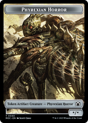 Phyrexian Golem // Phyrexian Horror Double-Sided Token [March of the Machine Commander Tokens] | Exor Games Bridgewater