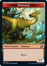 Dinosaur // Human Soldier (003) Double-sided Token [Ikoria: Lair of Behemoths Tokens] | Exor Games Bridgewater