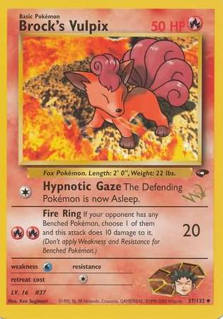 Brock's Vulpix (37/132) (W Stamped Promo) [Gym Challenge Unlimited] | Exor Games Bridgewater