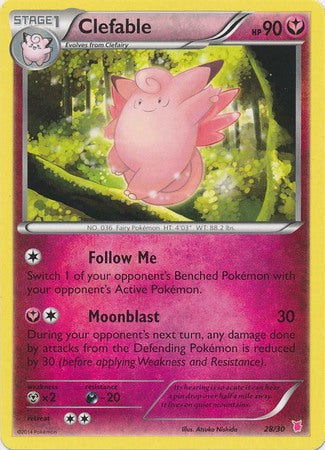 Clefable (28/30) [XY: Trainer Kit 1 - Wigglytuff] | Exor Games Bridgewater