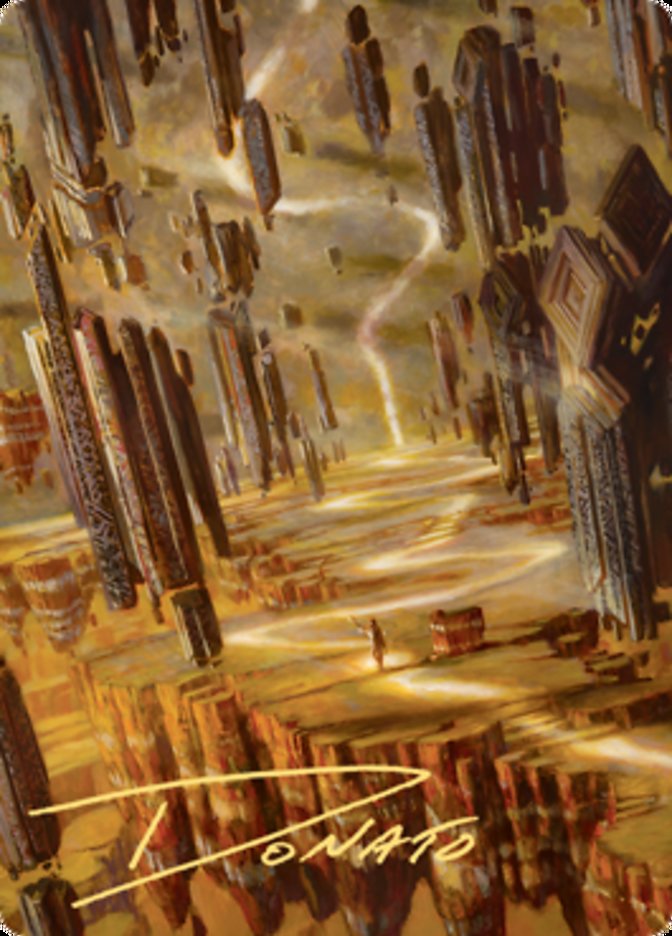 Brightclimb Pathway Art Card (Gold-Stamped Signature) [Zendikar Rising Art Series] | Exor Games Bridgewater