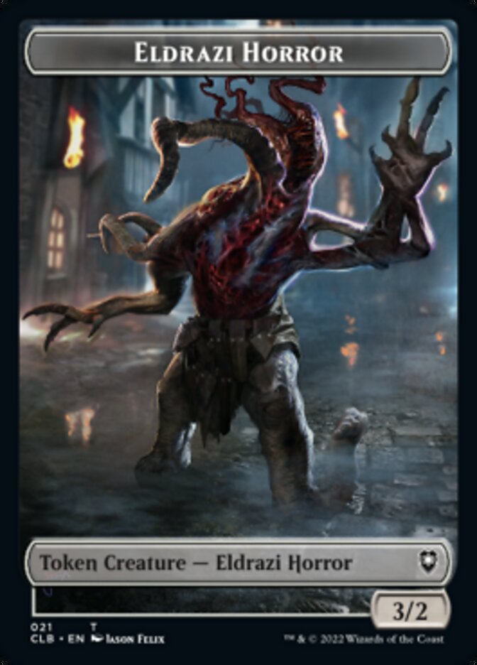 Horror // Eldrazi Horror Double-sided Token [Commander Legends: Battle for Baldur's Gate Tokens] | Exor Games Bridgewater