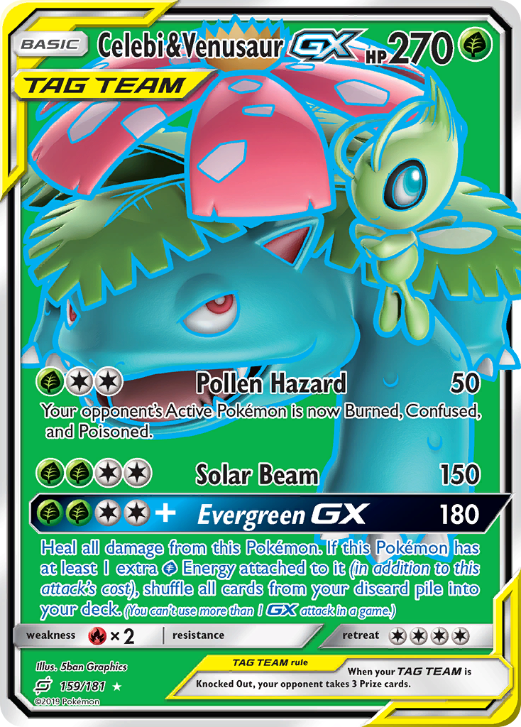 Celebi & Venusaur GX (159/181) [Sun & Moon: Team Up] | Exor Games Bridgewater