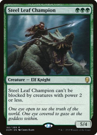 Steel Leaf Champion [Dominaria Promos] | Exor Games Bridgewater