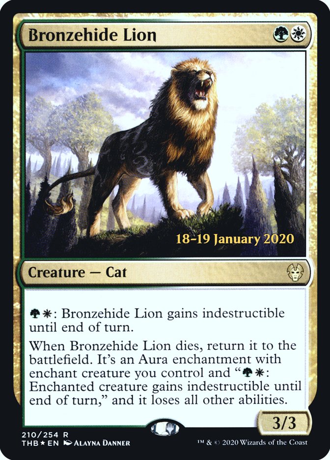 Bronzehide Lion [Theros Beyond Death Prerelease Promos] | Exor Games Bridgewater