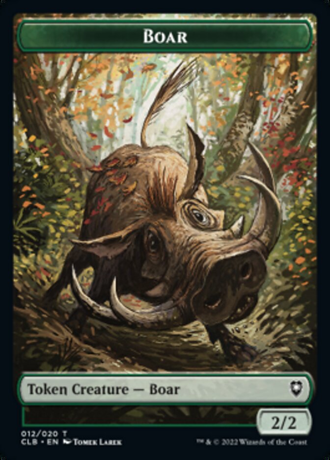 Boar Token [Commander Legends: Battle for Baldur's Gate Tokens] | Exor Games Bridgewater