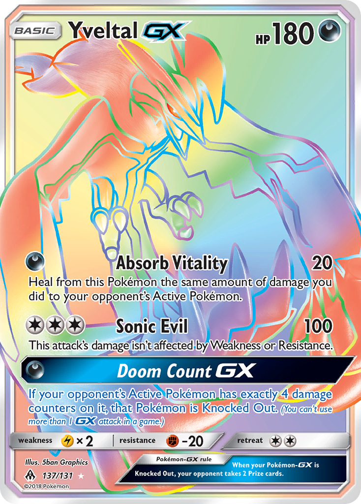 Yveltal GX (137/131) [Sun & Moon: Forbidden Light] | Exor Games Bridgewater