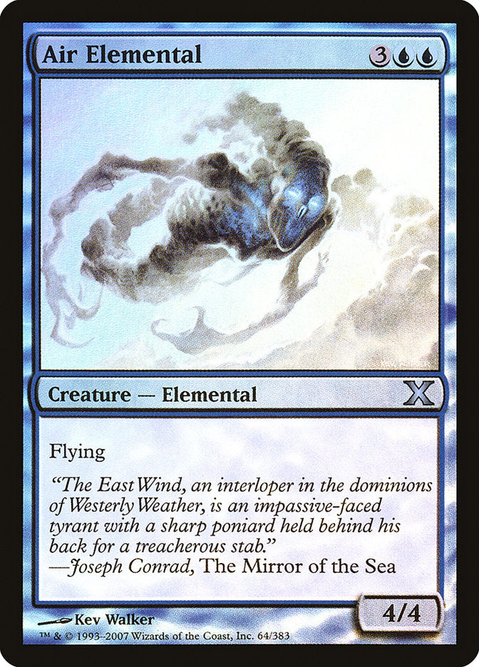 Air Elemental (Premium Foil) [Tenth Edition] | Exor Games Bridgewater