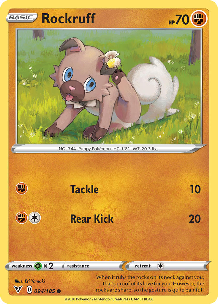 Rockruff (094/185) [Sword & Shield: Vivid Voltage] | Exor Games Bridgewater