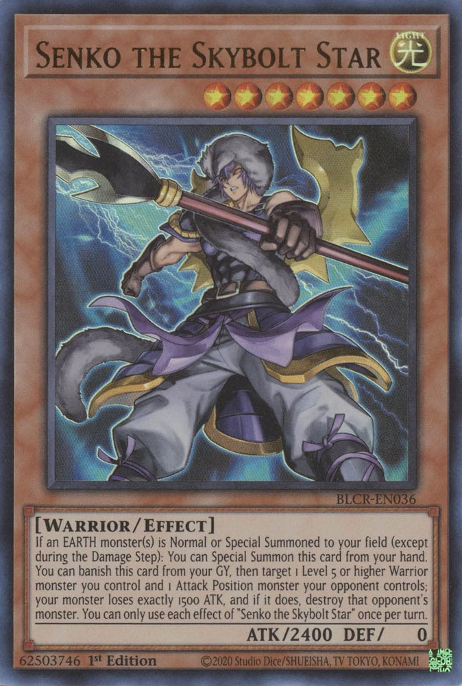 Senko the Skybolt Star [BLCR-EN036] Ultra Rare | Exor Games Bridgewater