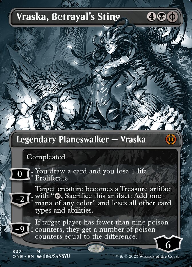 Vraska, Betrayal's Sting (Borderless Manga) [Phyrexia: All Will Be One] | Exor Games Bridgewater