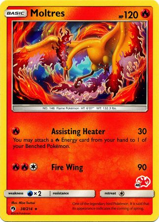 Moltres (38/214) (Charizard Stamp #46) [Battle Academy 2020] | Exor Games Bridgewater