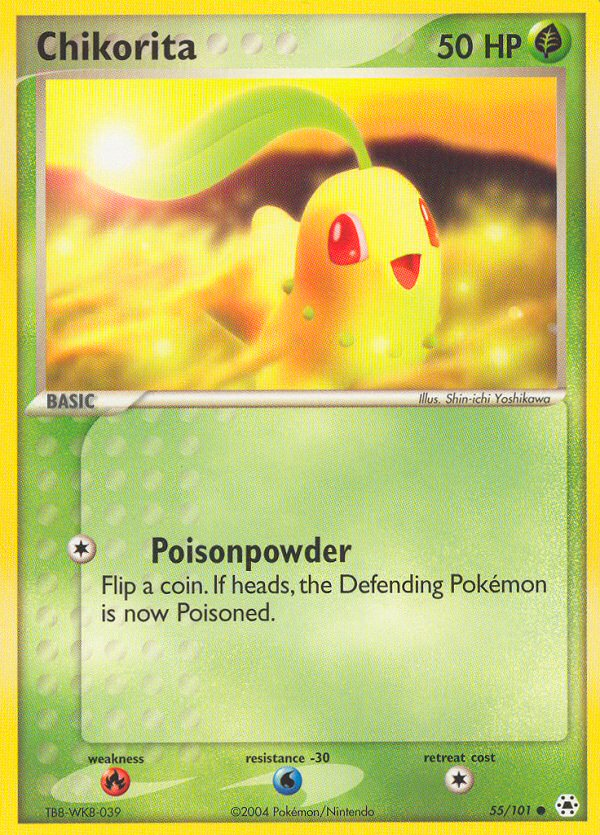 Chikorita (55/101) [EX: Hidden Legends] | Exor Games Bridgewater