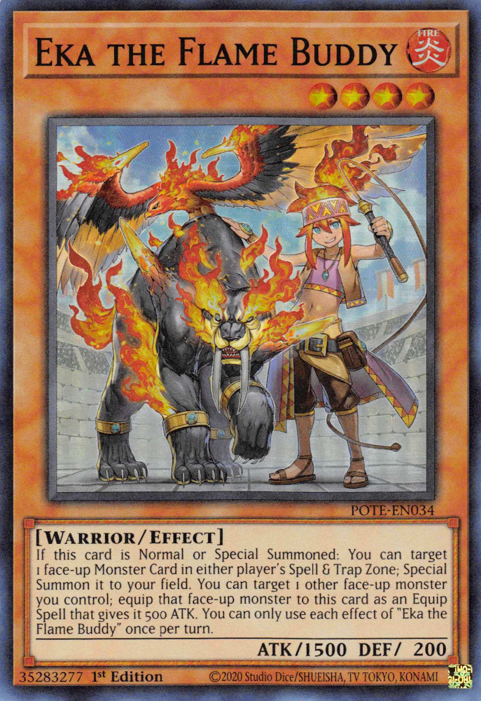 Eka the Flame Buddy [POTE-EN034] Super Rare | Exor Games Bridgewater