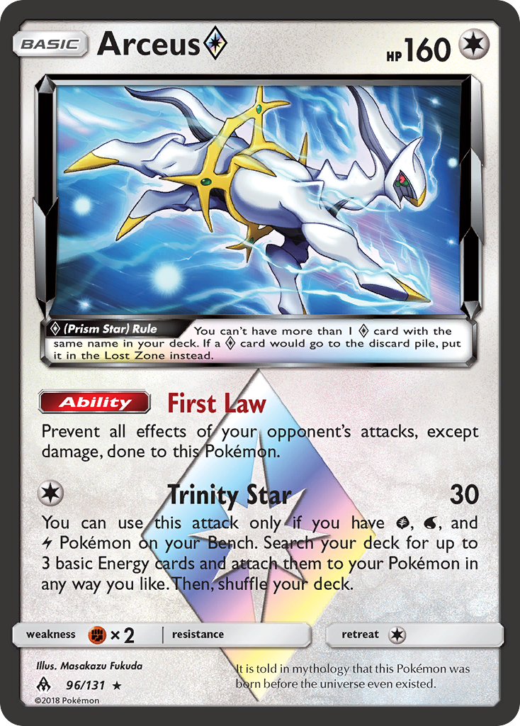 Arceus (96/131) (Prism Star) [Sun & Moon: Forbidden Light] | Exor Games Bridgewater