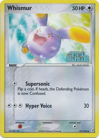 Whismur (69/100) (Stamped) [EX: Crystal Guardians] | Exor Games Bridgewater