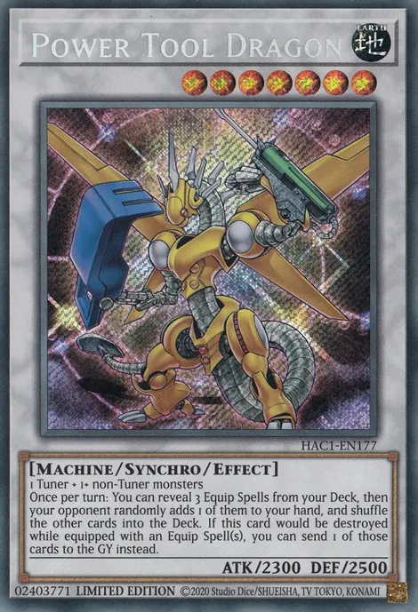 Power Tool Dragon [HAC1-EN177] Secret Rare | Exor Games Bridgewater