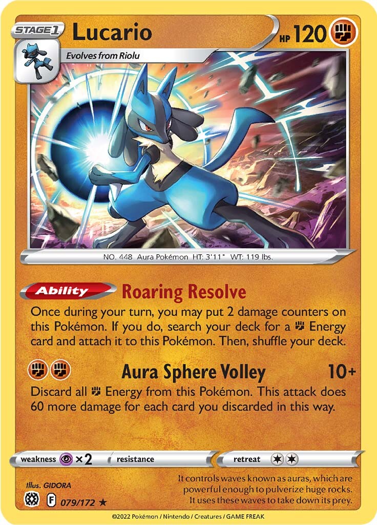 Lucario (079/172) (Theme Deck Exclusive) [Sword & Shield: Brilliant Stars] | Exor Games Bridgewater