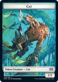 Cat // Copy Double-sided Token [Double Masters Tokens] | Exor Games Bridgewater