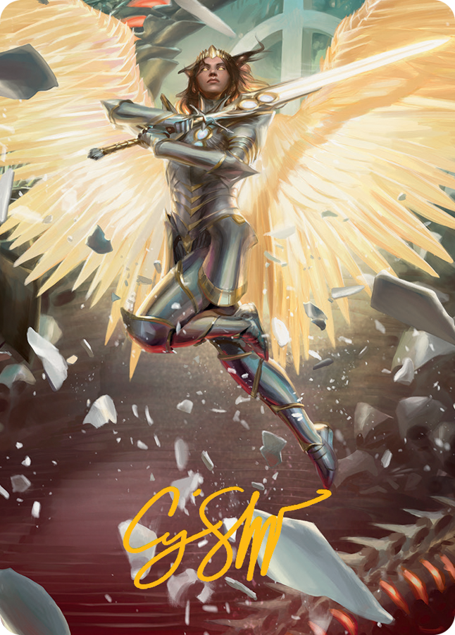 Archangel Elspeth Art Card (Gold-Stamped Signature) [March of the Machine Art Series] | Exor Games Bridgewater