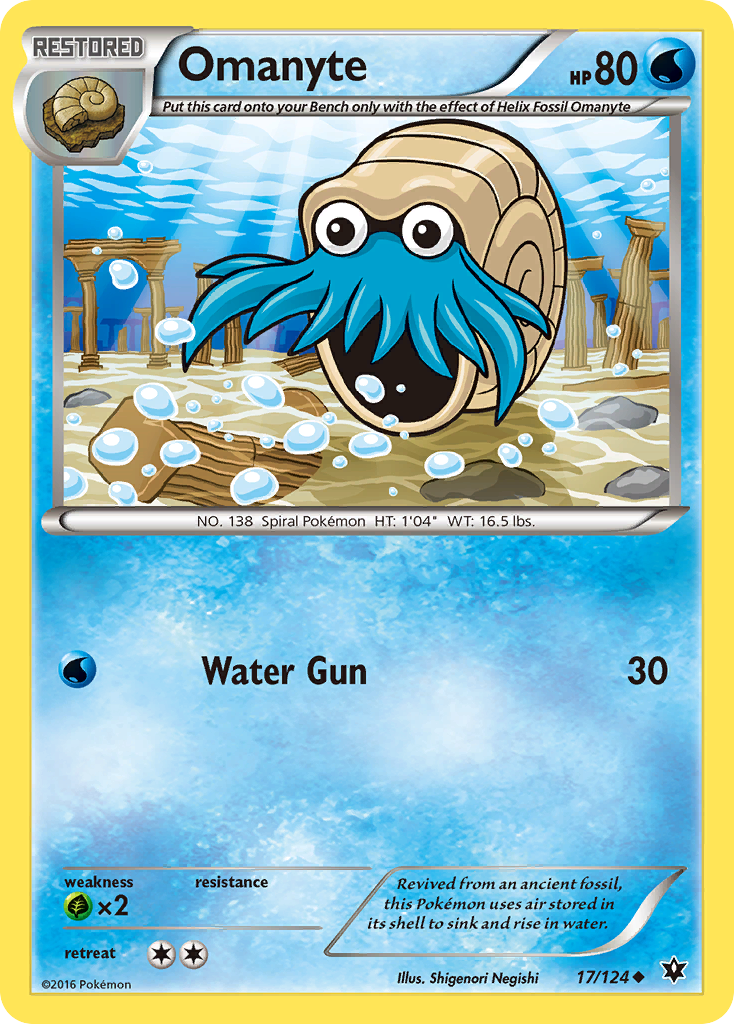 Omanyte (17/124) [XY: Fates Collide] | Exor Games Bridgewater